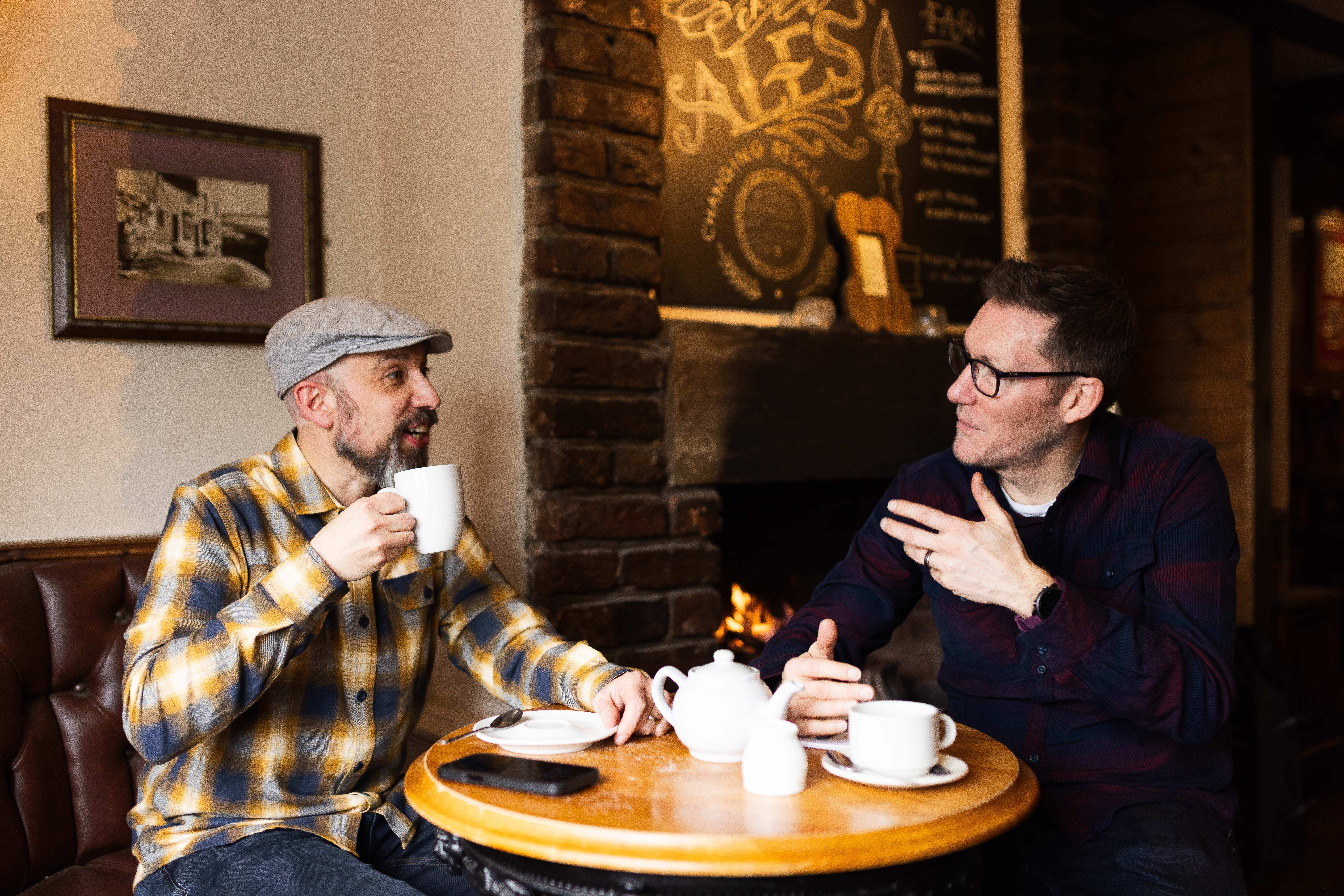 James and Garry in strategic discussion